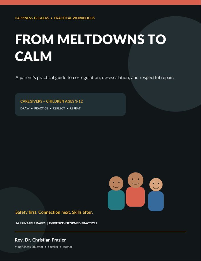 Parents activity workbook for child meltdown de-escalation skills.
